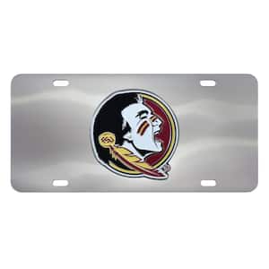 6 in. x 12 in. NCAA Florida State University Stainless Steel Die Cast License Plate