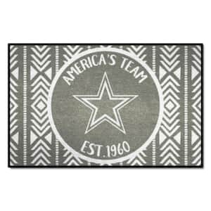 Dallas Cowboys Southern Style Gray 1.5 ft. x 2.5 ft. Starter Area Rug