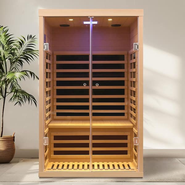 2-Person Sauna with LCD Display, Key Control and Bluetooth
