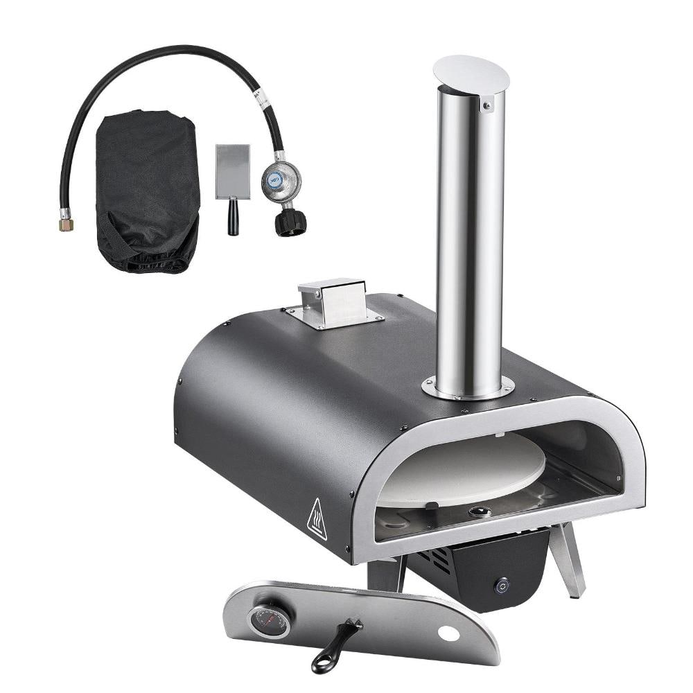 "12"" Dual Fuel Outdoor Pizza Oven, Wood Pellet & Propane, Rotating Stone, Built-In Thermometer, Portable" price history on PriceWatchPro