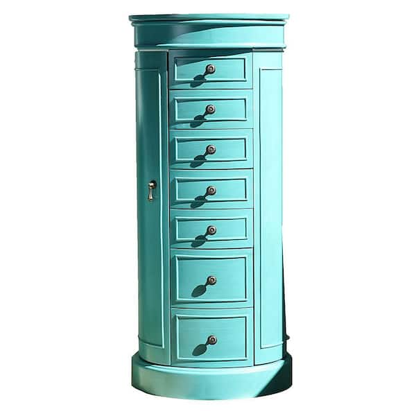 Reviews for HIVES HONEY Sabrina Jewelry Armoire Turquoise 41 in. x 18 ...