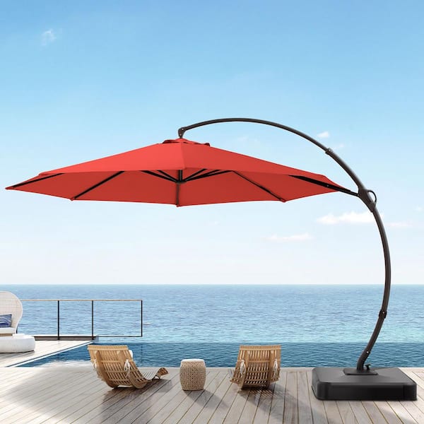 Grand patio deluxe 11.5 store ft curvy aluminum offset umbrella