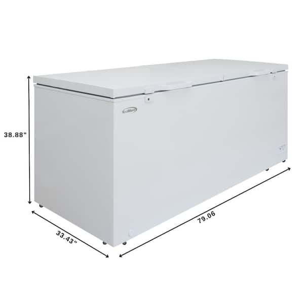 Koolmore 79 in. 30 cu. ft. Manual Defrost Commercial Chest Freezer