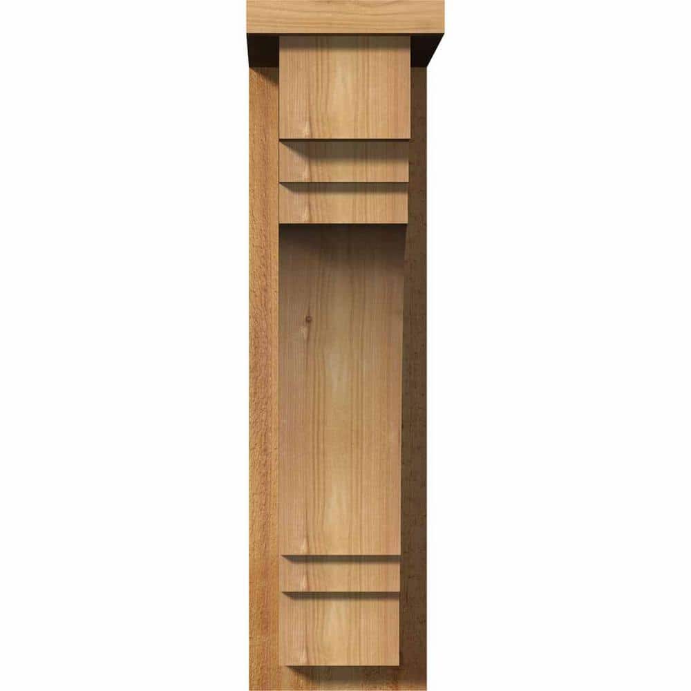 22"H Rough Sawn Western Red Cedar Corbel with Backplate