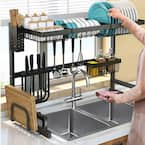 LEXI HOME X-Large Over the Sink Adjustable Dish Rack Drainer with Utensils  Hooks Cutlery Holder LB5304 - The Home Depot