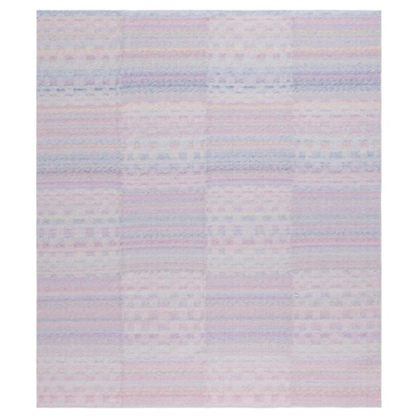 Cabo 8 ft. x 10 ft. Pink/Blue Striped Geometric Area Rug