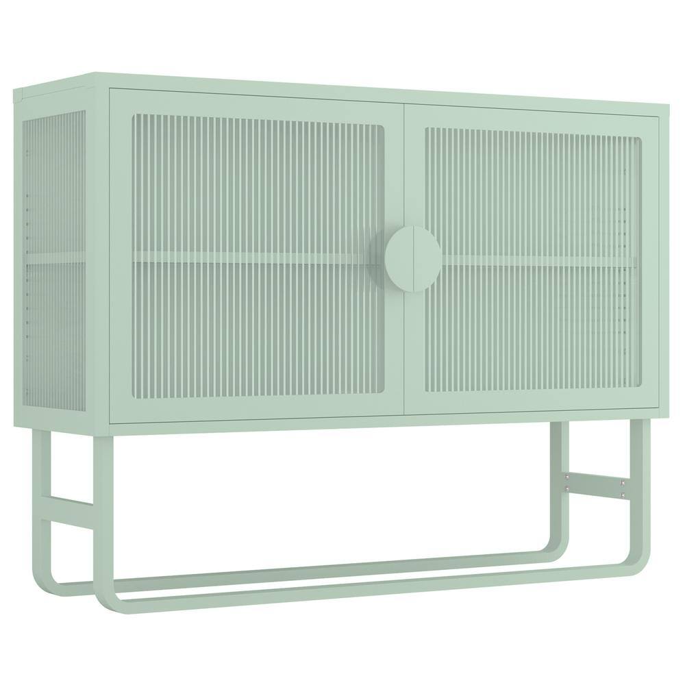 47.2 in. W x 13.8 in. D x 35.4 in. H Bathroom Green Linen Cabinet
