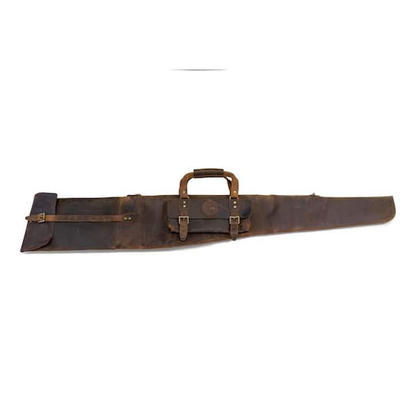 Unbranded Leather Zippered Shot Gun Case with Shoulder Strap