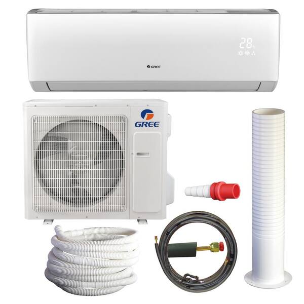 GREE LIVO 28,000 BTU 2.5 Ton Ductless Mini Split Air Conditioner with Heat Kit - 230-208V/60Hz