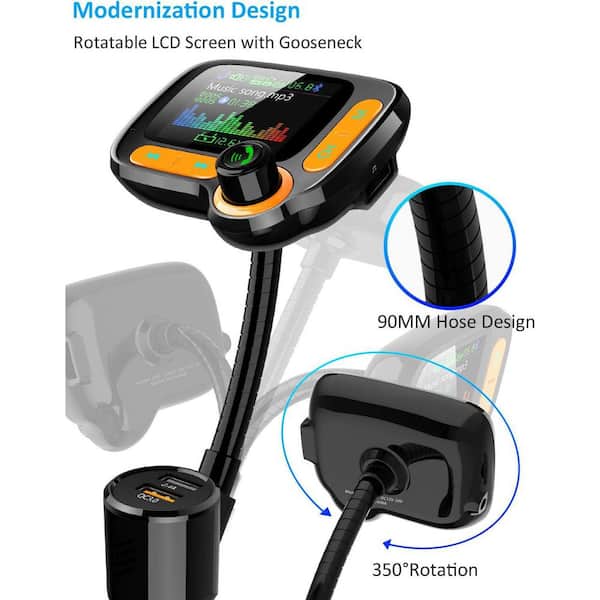OBJLGEV Bluetooth FM Transmitter Car Adapter Wireless Handsfree