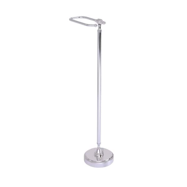 Allied Brass Retro Wave Collection Free Standing Toilet Tissue Holder in Polished Chrome