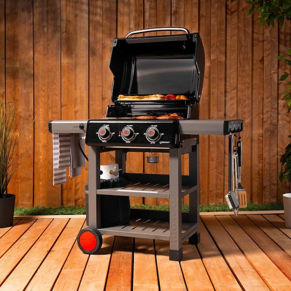Coleman BBQ ガスコンロ Coleman Cookout 3-Burner Propane Gas BBQ Grill in Black with 535