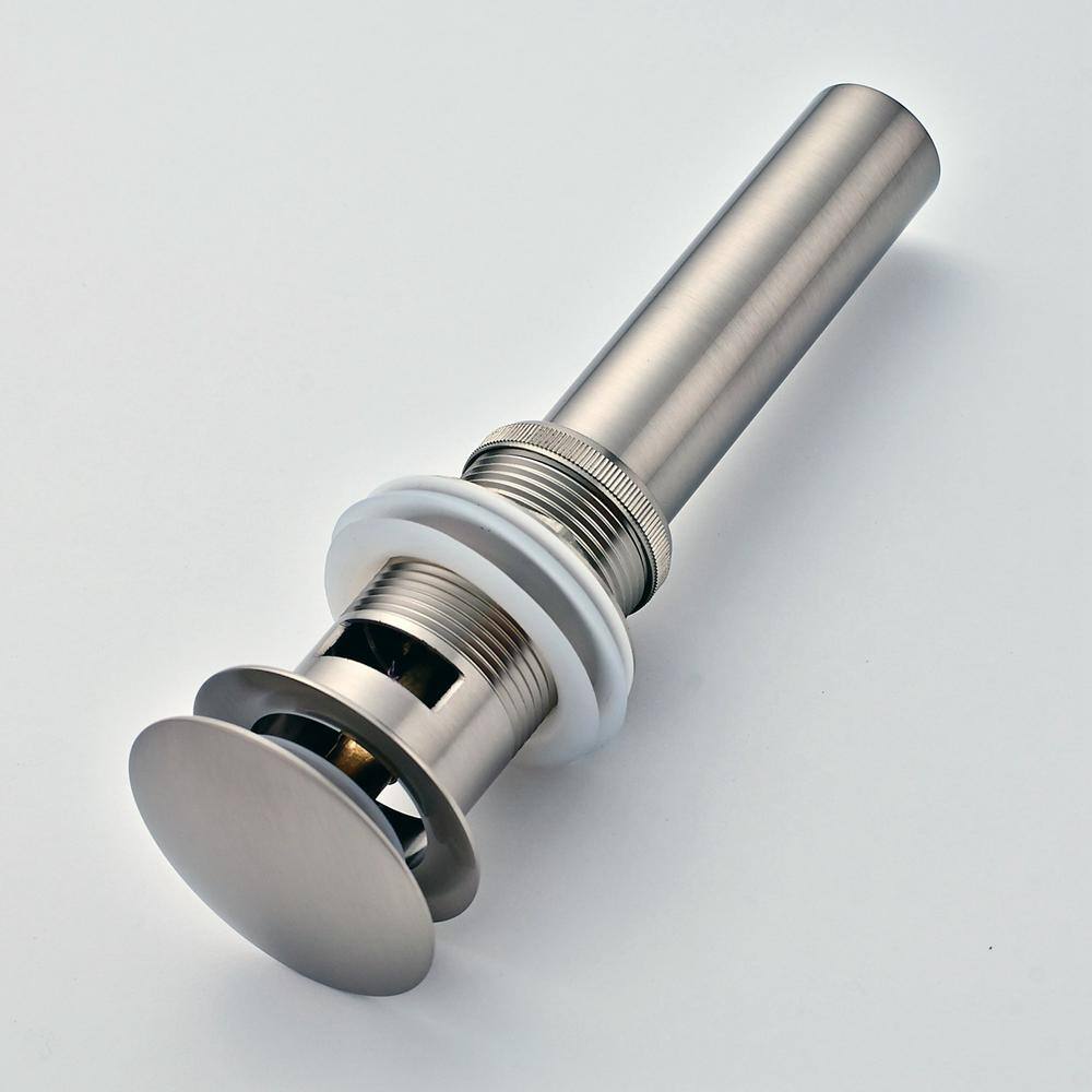 Brushed Nickel Pop-Up Bathroom Sink Drain Assembly