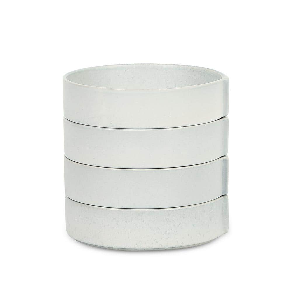Bao 7.6" Blue-Grey Ceramic Modern Pasta Bowl Set