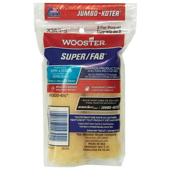 4-1/2 in. x 3/8 in. Jumbo-Koter Super/Fab Miniroller Cover (2-Pack)