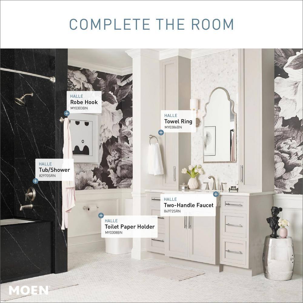Halle Timeless Brushed Nickel 2-Handle Widespread Bathroom Faucet