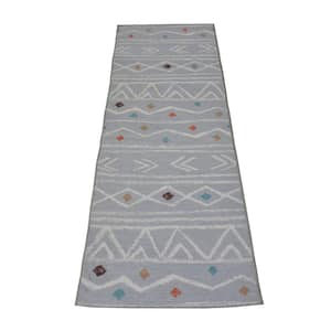 Image Gray Series 2 ft. x 5 ft. Abstract Runner Rug