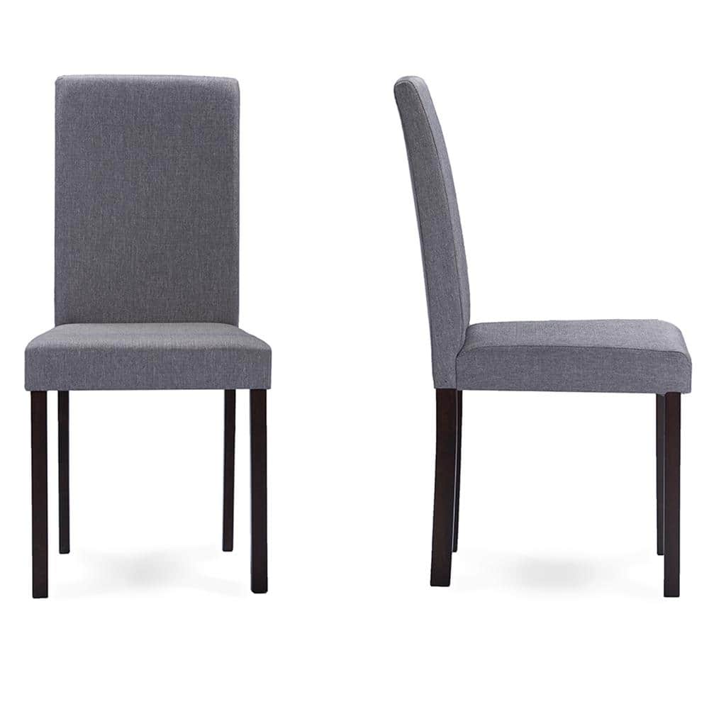 Andrew 5-Piece Dark Brown and Gray Wood Dining Set