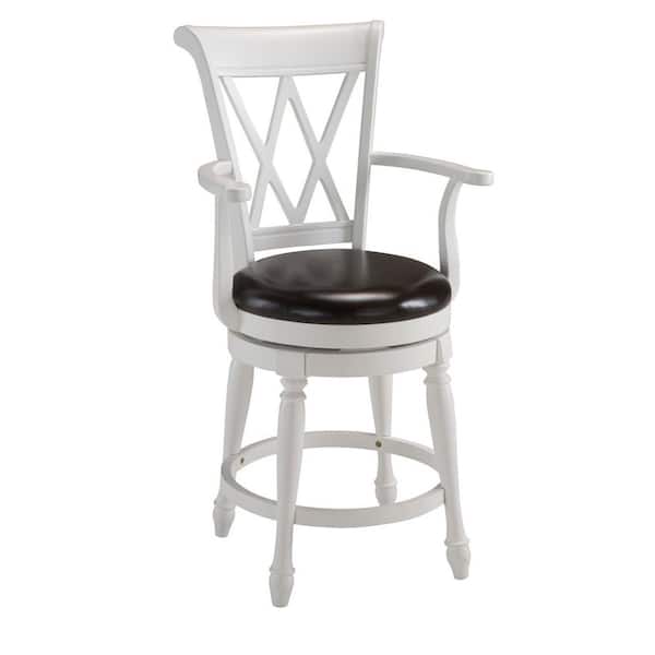 Home Styles Deluxe Traditions White Finish Bar Stool-DISCONTINUED