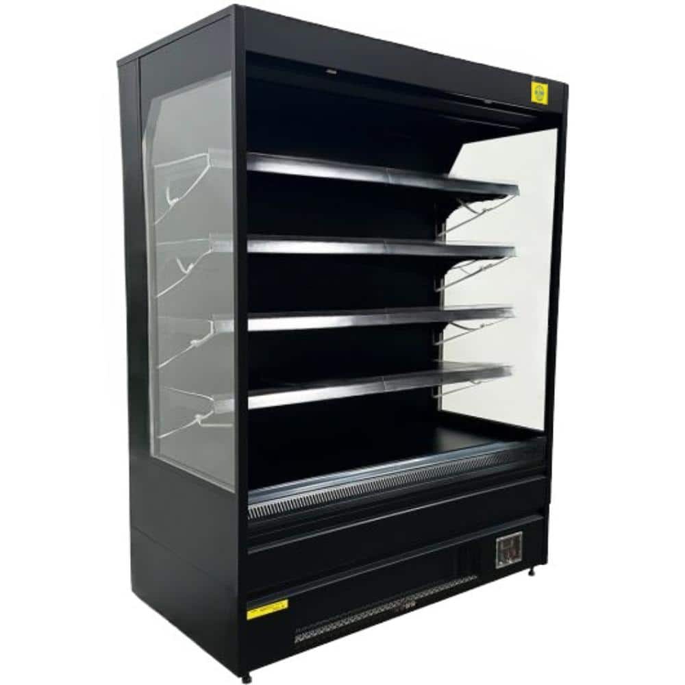 60 in. 40.8 Cu. Ft. Auto/Cycle Defrost Commercial NSF Vertical Open Air Display Merchandisers EF67 in Black