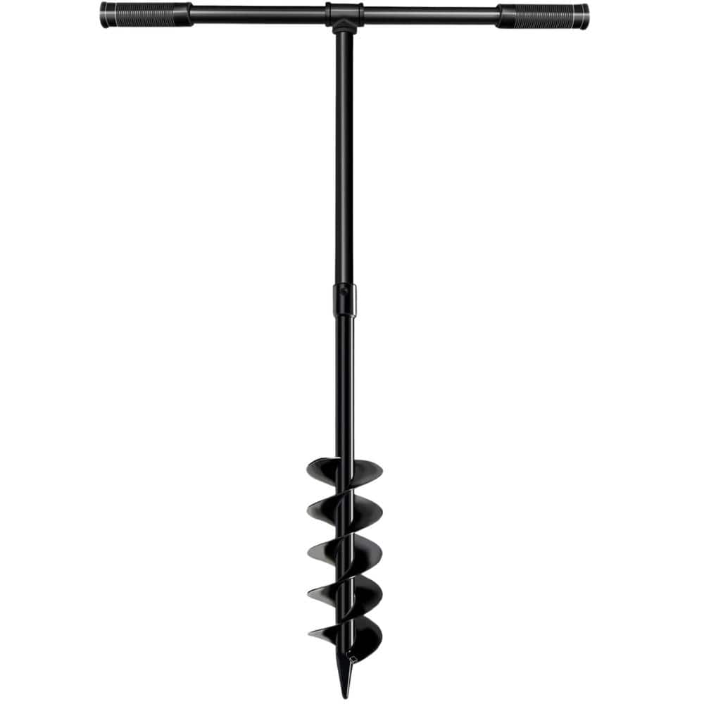 T-Shaped Hand Operated Spiral Post Hole Digger with 4 x 38 Garden Auge