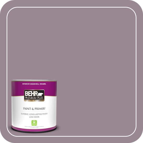 BEHR PREMIUM PLUS 1 qt. #690F-5 Purple Mauve Eggshell Enamel Low Odor Interior Paint & Primer