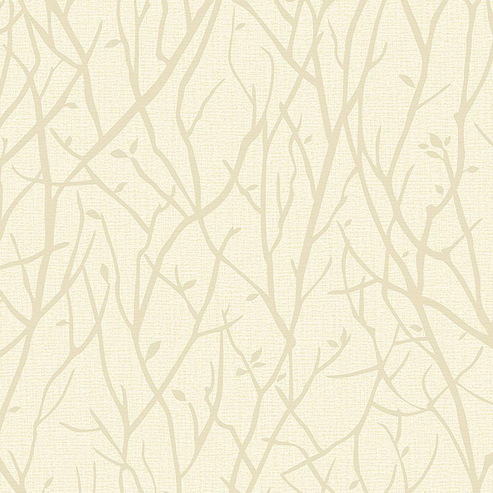 Kaden Champagne Branches Paper Strippable Wallpaper (Covers 57.8 sq. ft.)