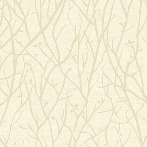 Kaden Champagne Branches Paper Strippable Wallpaper (Covers 57.8 sq. ft.)