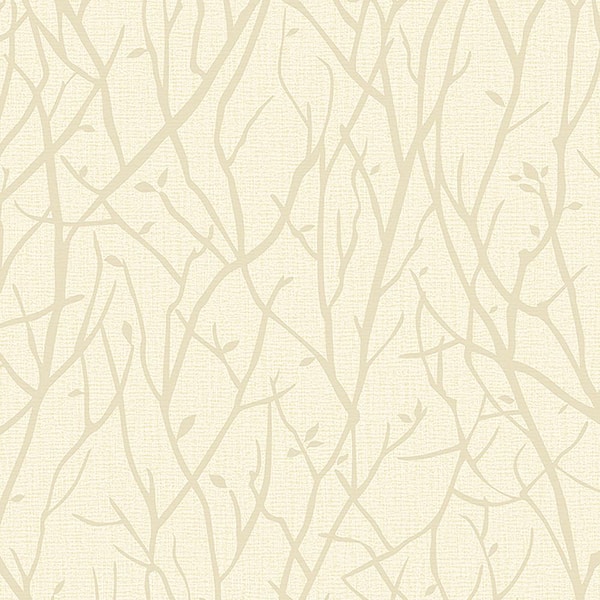 Advantage Kaden Champagne Branches Paper Strippable Wallpaper (Covers 57.8 sq. ft.)