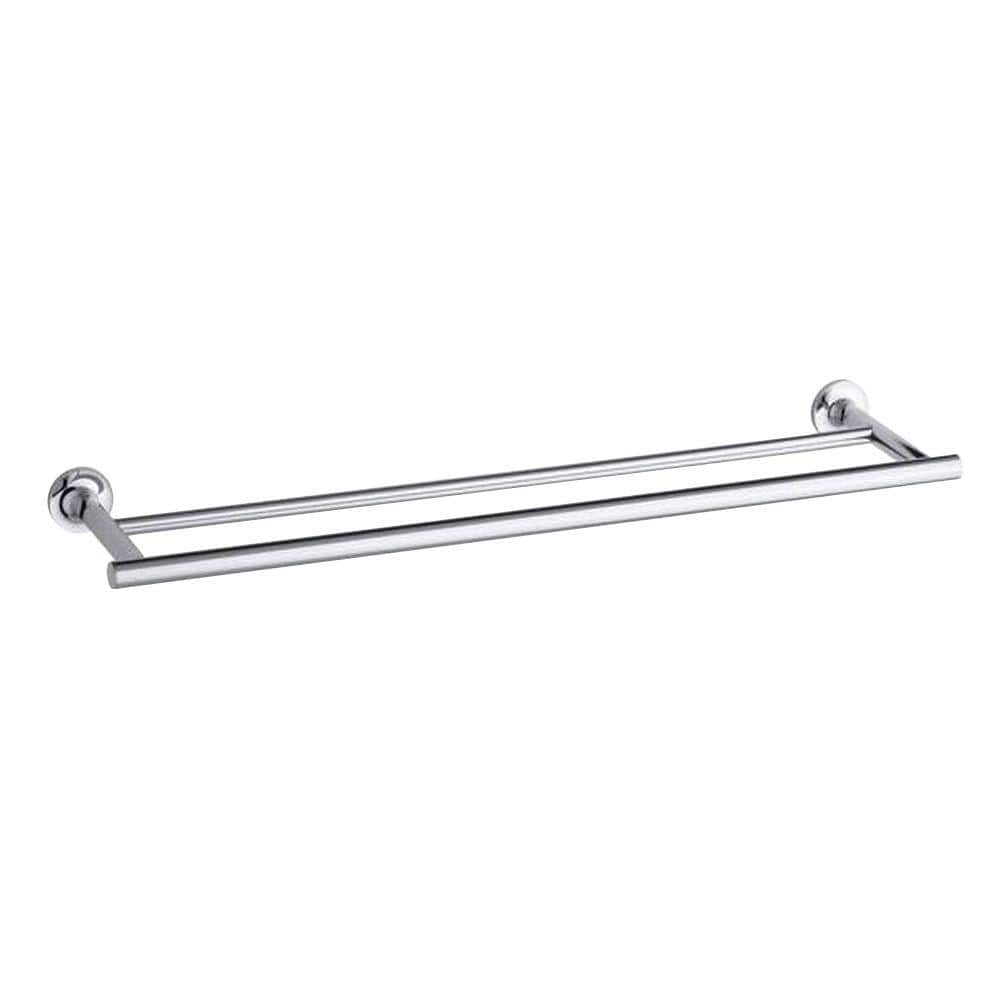 KOHLER Purist 24 in. Double Towel Bar in Polished Chrome K-14375-CP ...