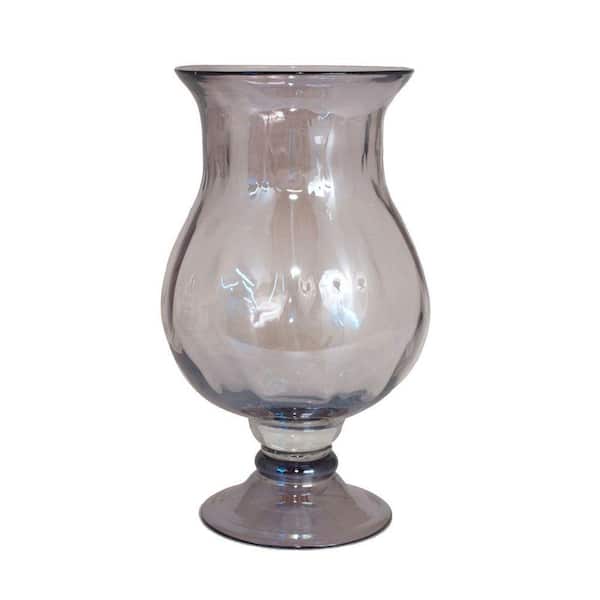 Home Decorators Collection 7 in. W Dana Purple Hurricane Glass Candle Holder