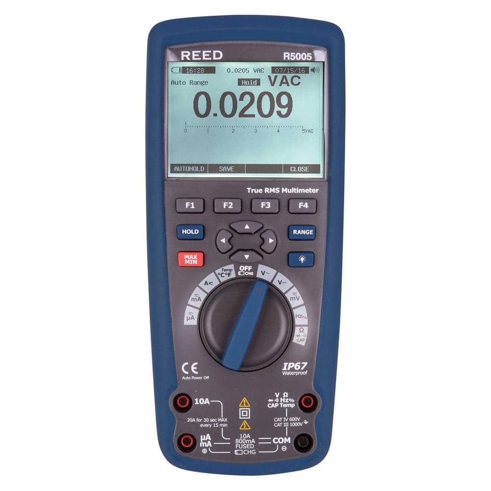 REED Instruments True RMS Bluetooth/Waterproof Industrial Multimeter -  R5005