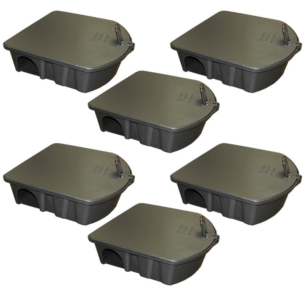 Venditor 6 Pack Mouse Bait Station with 6 Keys Child and Pet Safe Rodent Bait 2