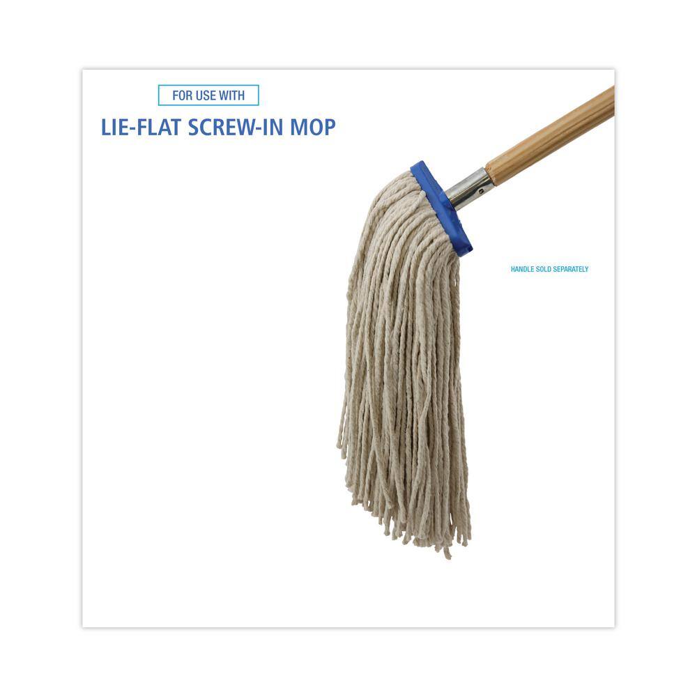 16oz White Cotton Cut-End Lie-Flat Wet Mop Head