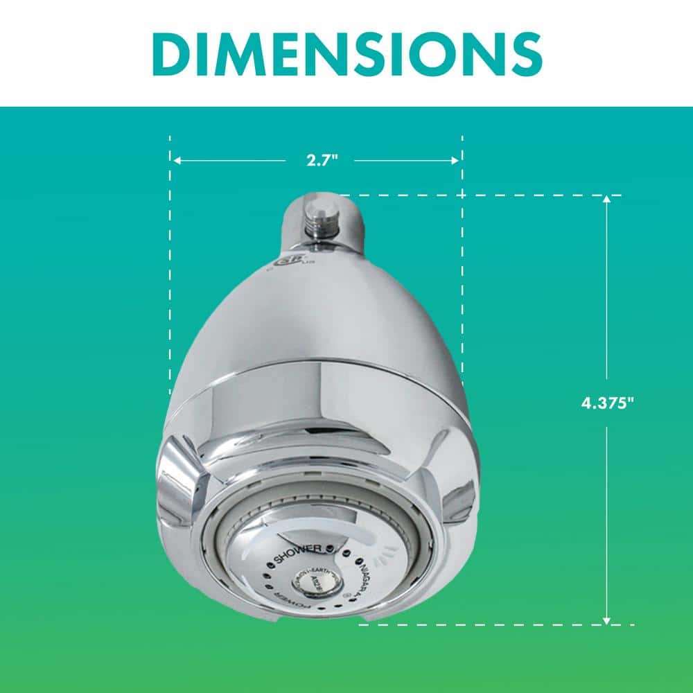 Earth Chrome Adjustable Wall Mounted Shower Head