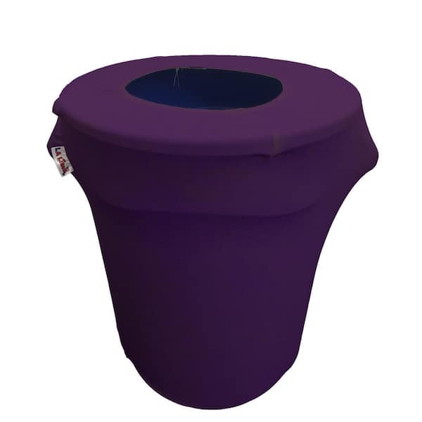 Round Purple Stretch for 32 Gal. Trash Can Cover