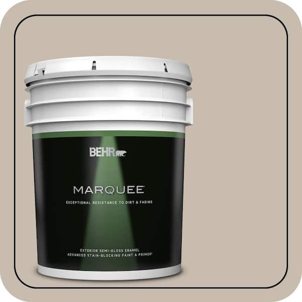 BEHR MARQUEE 5 gal. #ECC-44-1 Barley Field Semi-Gloss Enamel Exterior Paint & Primer