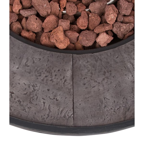 Shine Company Sevilla 35 in. Round Outdoor Fire Pit Table - Stone Shine Company Sevilla 35 in. Round Outdoor Fire Pit Table - Stone