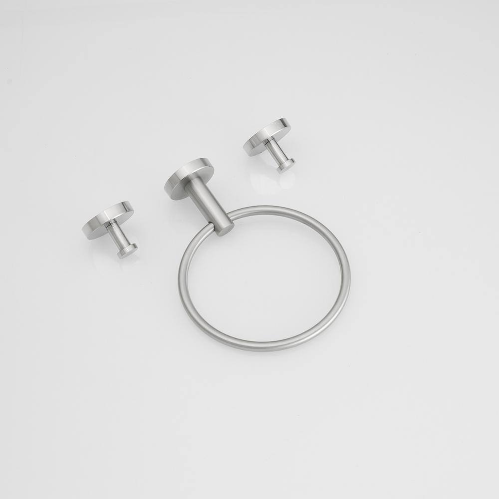 Brushed Nickel Stainless Steel 3-Piece Bathroom Hardware Set