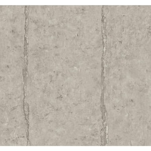 60.75 sq. ft. Metallic Stone Concrete Cracks Paper Unpasted Wallpaper Roll