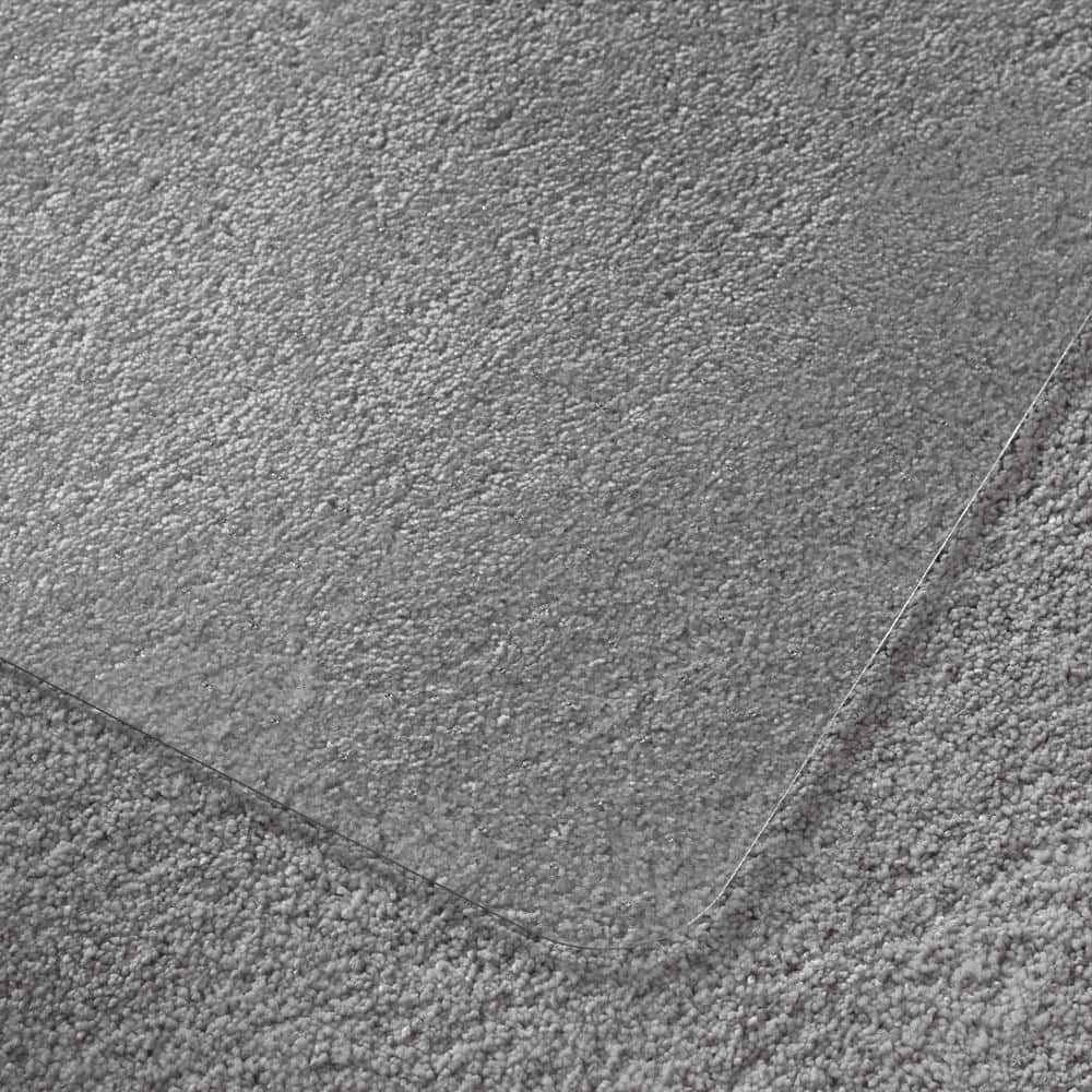 Clear Enhanced Polymer Rectangular Chair Mat for Carpets