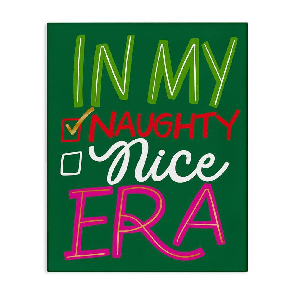 Sassy Naughty or Nice Era by Doodles. Ink. 1 Piece Unframed Graphic Typography Art Print 20 in. x 16 in. price history on PriceWatchPro