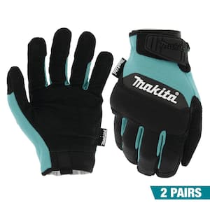 100% Genuine Leather-Palm Performance Outdoor & Work Gloves (Medium) (2-Pairs)