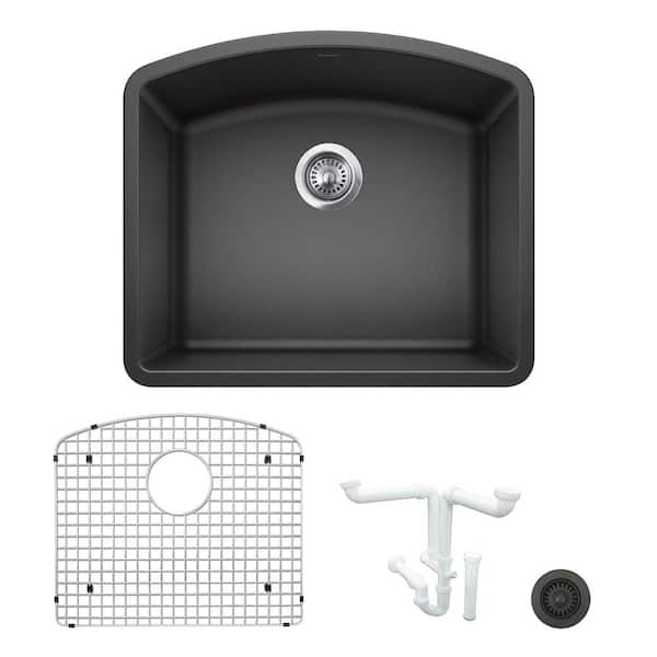 Blanco Diamond 24 In Undermount Single Bowl Anthracite Granite   Anthracite Blanco Undermount Kitchen Sinks Ka 440174 64 600 