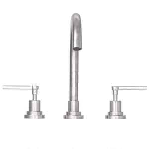 Lombardia 8 in. Widespread 2-Handle High-Arc Bathroom Faucet in Polished Nickel