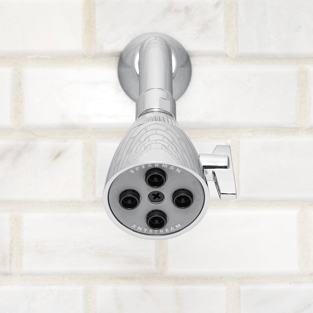 Polished Chrome Adjustable Wall Mounted Shower Head