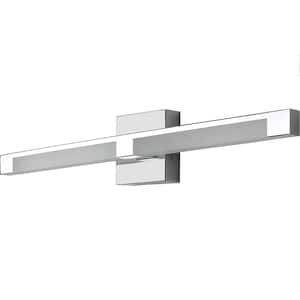 27 in. 1-Light Brushed Nickel Dimmable ETL Listed LED Vanity Bar, Selectable CCT 2700K, 3000K, 3500K, 4000K, 5000K