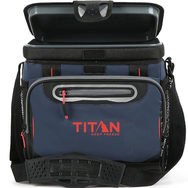 8 Qt. Food & Beverage Deep Freeze Cooler with Zipperless Hardbody Liner for 16 Can in Navy Blue