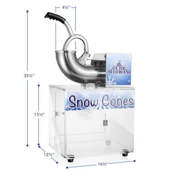 1150 oz. Commercial Ice Crusher 440 LBS/H 300W Blue Snow Cone Machine  Stainless Steel Shaved Ice Machine, 110V