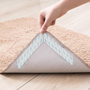 4/8pcs High Quality Non-slip Anti-drill Carpet Stickers Suitable For Living  Room Dining Room Bathroom Rugs, Prevent Rugs From Moving And Rolling Edges